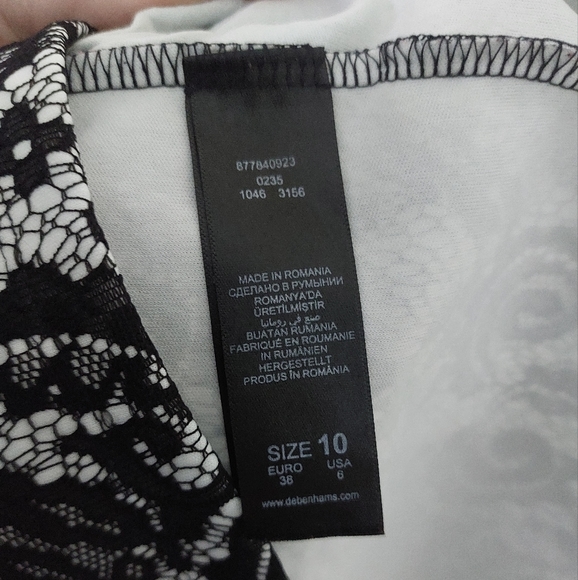 Red Herring Size 10 Lace Damask Pencil Dress - Picture 9 of 10